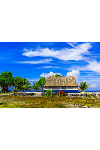 media Photo wallpaper House in Kiribati, 400 x 250 cm