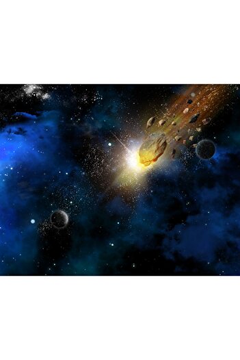 media Univers10 Photo Wallpaper Meteorites traveling through space, 350 x 200 cm