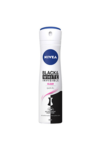 NIVEA Black&White Invisible Clear – Women's deodorant 72 h, 150 ml