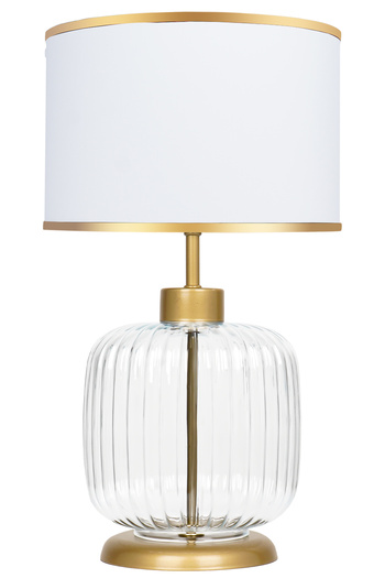 MINIMAL ETICARET VE BILGI TEKNOLOJILERI İntense Transparent Gold - White - Glass Lampshade