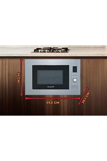 Hausberg Built-in Microwave Oven Hb-8070in, 25 L, 1400 W, Grill, Digital Control, Silver