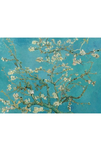 media Self-adhesive and washable wall mural Painted cherry branch, 220 x 135 cm