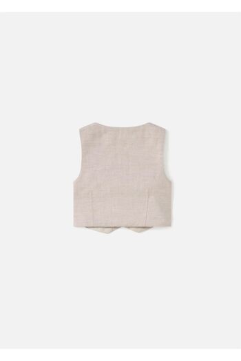 MAYORAL Baby Boy Linen Vest Beige 1394