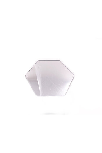 BOEM Oglindă hexagonală cu design acrilic, cristal și diamant - Luxury Home - 11,5 cm - 1 bucată