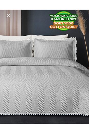 SEVEREVİM Single Gray with Pompom