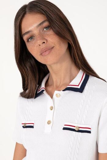 U.S. Polo Assn. Women's Polo Neck Sweater