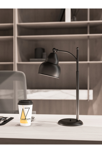 avizade Vintora Black Metal Table Lamp – Adjustable Head |   E27 Lampholder