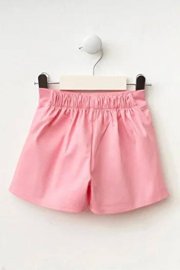 Magu Girl's Cotton Pink Bow Shorts Skirt
