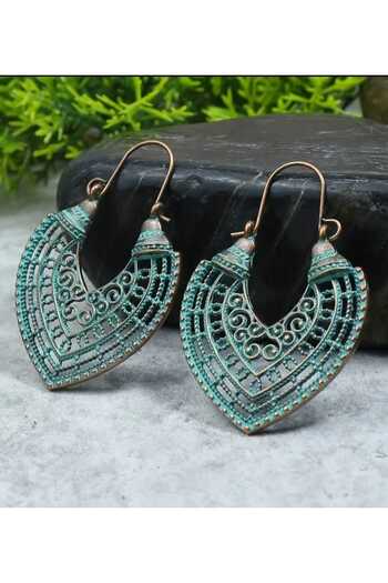 Ivory Pearl Ethnic Otanic Retro Earrings