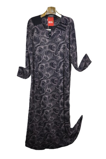 elma abone Super Battal Patterned Mother's Dress