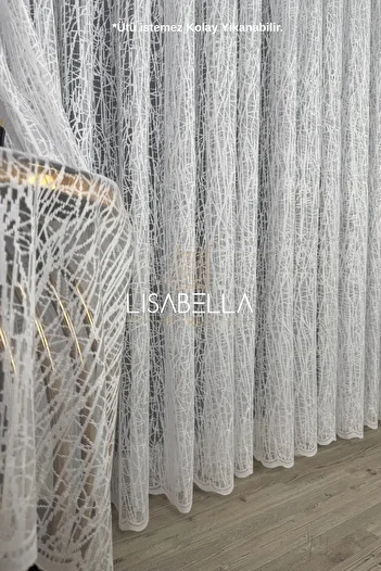 LisabellaHome Блиск оболонки Важкий трикотажний тюль (1x3 шов) не потребує прасування.
