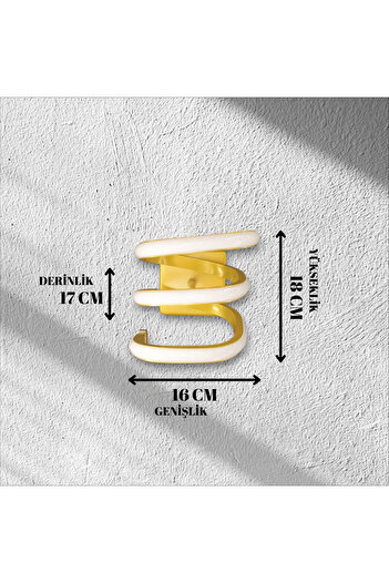 Genel Markalar Gold Square Modern Beyaz Led Aplik