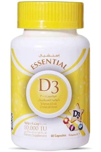 Family Essentials Vitamin D3 Capsules, 10000 IU, 60 Pieces, Essentials D3