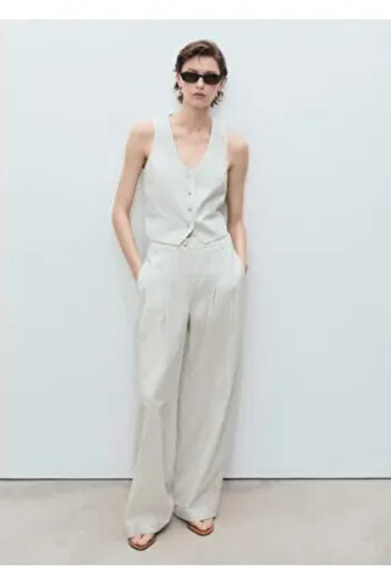 MANGO TROUSERS HONEY