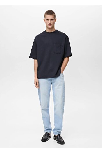 MANGO Man Oversize Cotton Pocket T-Shirt