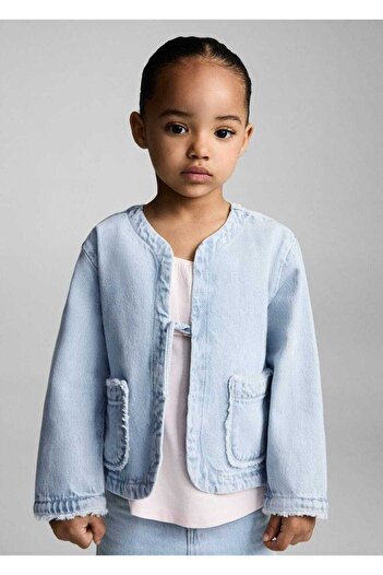 MANGO Baby Bağ Detaylı Denim Mont