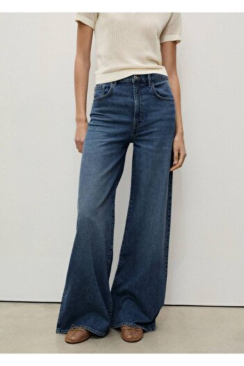 MANGO Woman Wideleg Jeans with High Waist