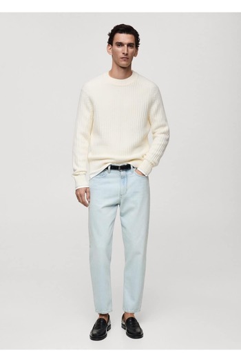 MANGO Man Wool Blend Twill Knitwear Sweater