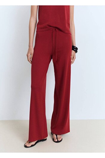 MANGO Woman Cotton Linen Knitwear Pants