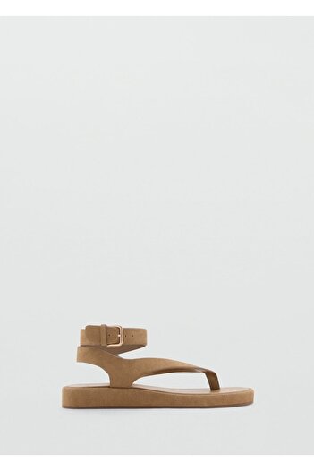 MANGO Woman Buckle nubuck sandals