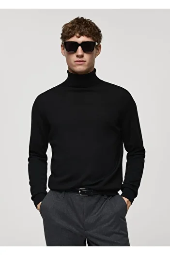MANGO Man 100% Merino Wool Turtleneck Sweater