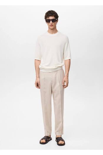 MANGO Man Regular Fit Linen Pants
