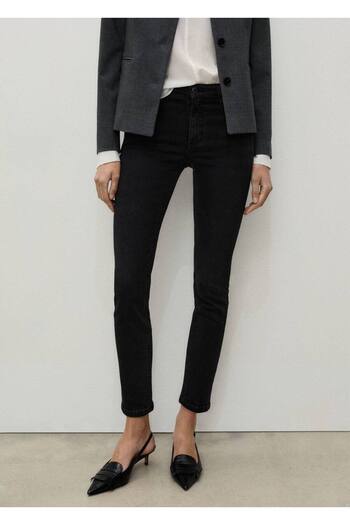 MANGO Woman Mid-Waisted Skinny Jean Trousers