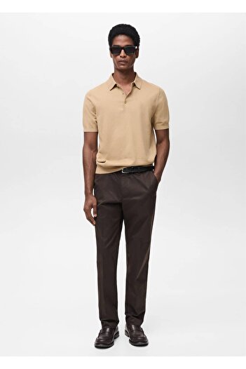 MANGO Man 100% Cotton Slim Knitwear Polo Shirt