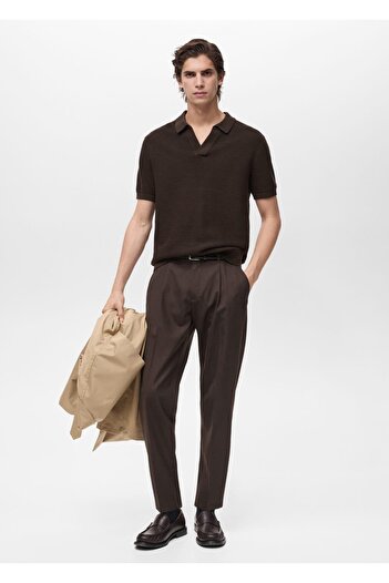 MANGO Man Poloshirt aus 100 % Baumwolle mit geformtem Strick
