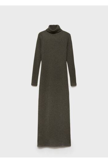 MANGO Woman Balıkçı yaka triko elbise