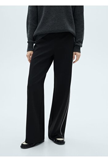 MANGO Woman Contrast Striped Knitwear Pants