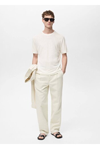 MANGO Man Льняна футболка Slim Fit