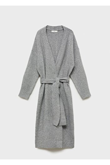 MANGO Woman Long knitted cardigan
