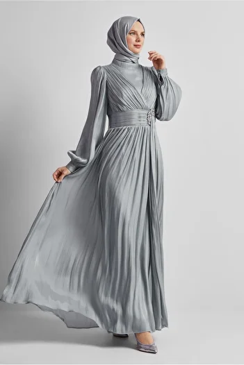Alvina Stone Detailled Evening Dress 50520