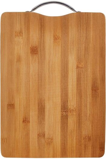 Alsaqer Premium Bamboo Cutting Board, Size (34x24 cm), Wooden Chopping Board Kitchen Cutting Board W