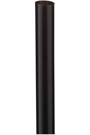 Hotpack Plastic Black Straw 8mm, 250 Pieces
