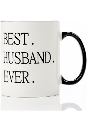 MICKEY Ceramic Coffee Mug with 'Best Husband Ever' Print for Christmas, Birthday, and Wedding Annive