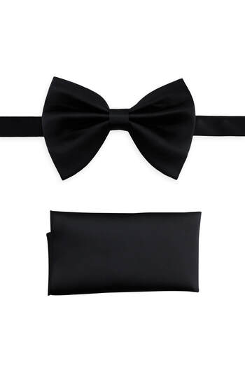 Hatemoğlu Black Bow Tie Hanky Set