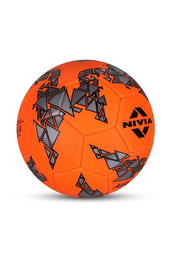 Nivia Air Strike Size 5 Football – Durable PU, Machine Stitched, Orange