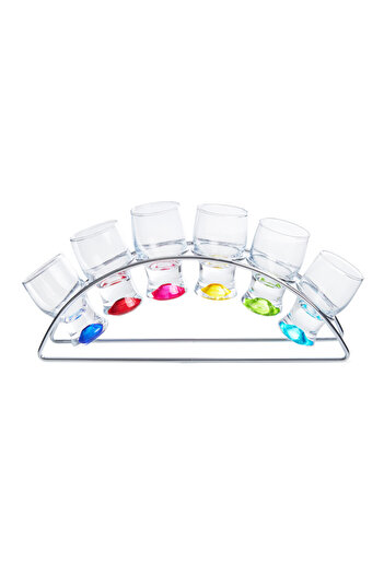 Fissman 6-Piece Shot Glasses 60ml With A Stand Glass