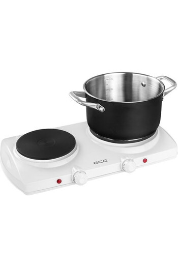 ECG Electric hob EV 2512, 2 rings 185 mm and 155 mm, input power 1500 W + 1000 W, white