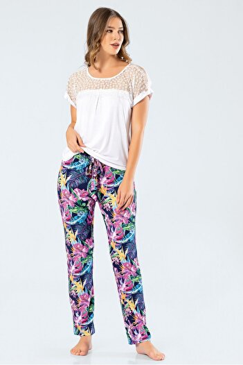 TÜREN Türen Women's Patterned Pajama Set