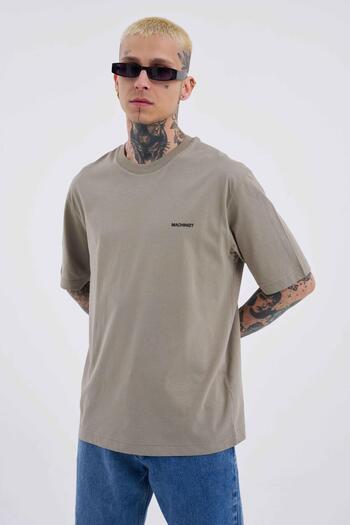 Machinist Men's Basic Relaxed Thin Cotton Khaki T-Shirt
