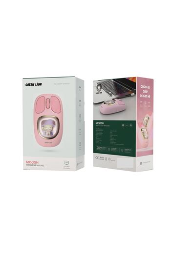 Green Lion Moosh Wireless Mouse with 7-Color Diffuse Lighting - Pink