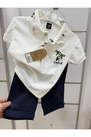 Esterella Boy's Polo Neck T-Shirt Shorts Suit /Boy's T-Shirt Shorts Suit