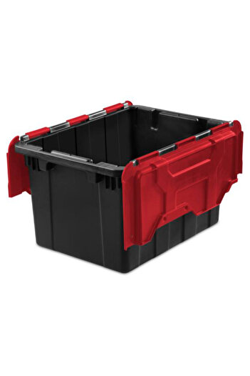 Sterilite Hinged Lid Industrial Storage Tote 12 Gal
