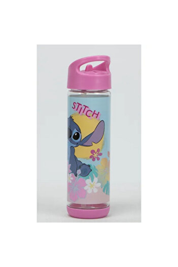 SUNCE Disney Stitch Plastic Water Bottle with Straw 500 ml