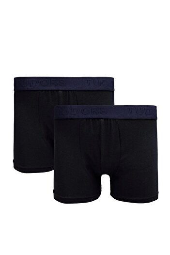 Tudors Men's 2-Piece Cotton Lycra Flexible Fabric Navy Blue Boxers
