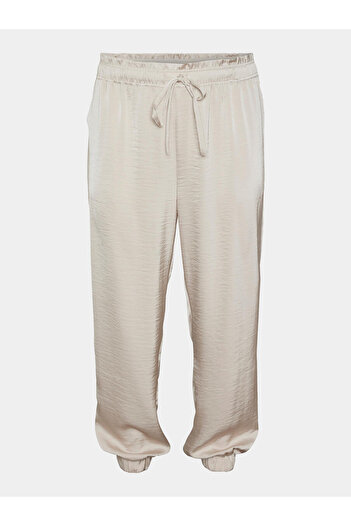Veromoda Curve vero moda curve Women's fabric trousers 10301979 Ecru