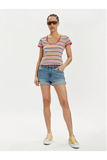 WRANGLER Pantaloni scurți din denim pentru femei 112351036 albaștri
